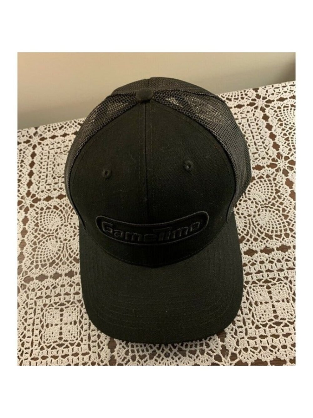 Brand New Play Core Black Mesh Game Time Strap Back Baseball Cap Hat Gamer Gift